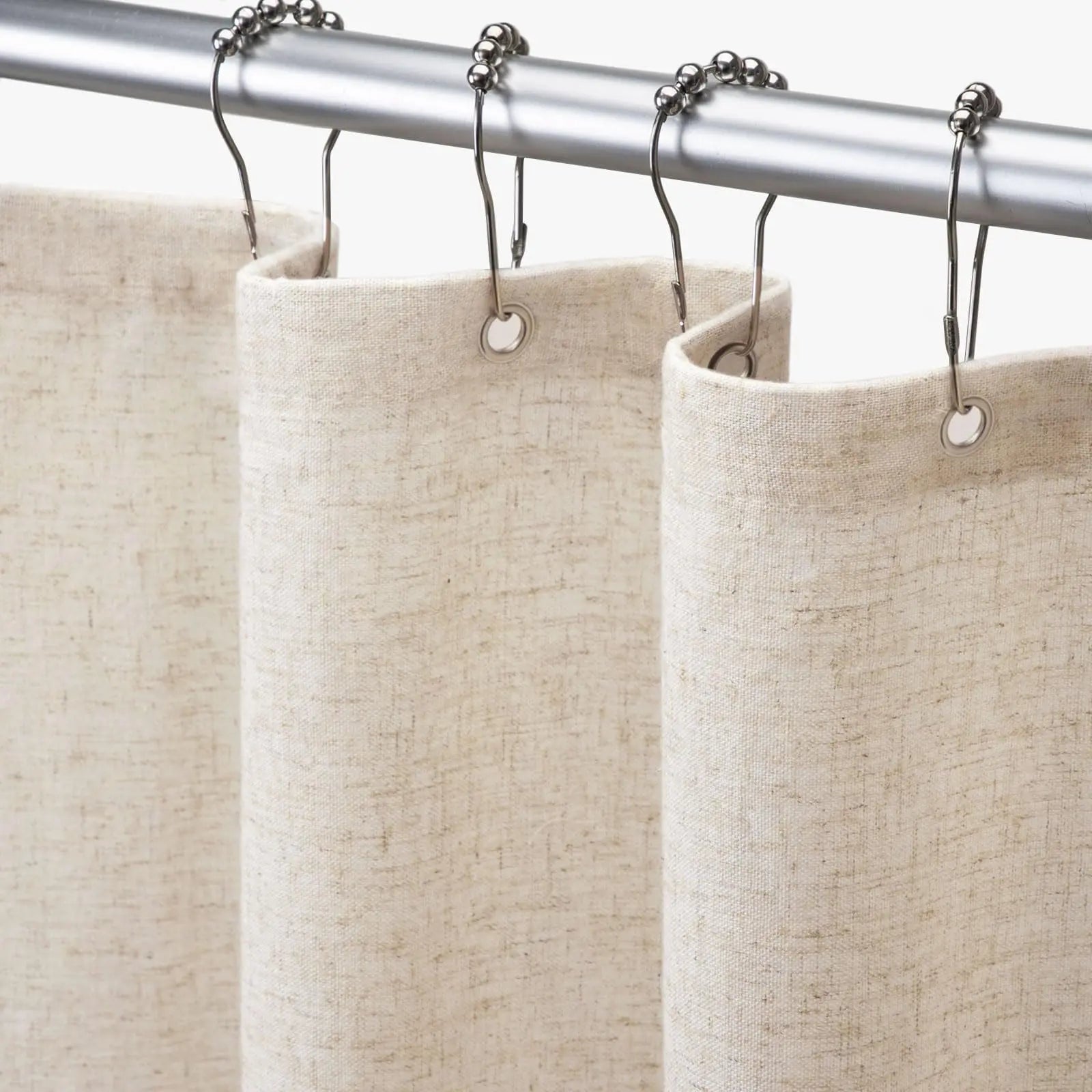 Awellife Beige Boho Farmhouse Shower Curtain