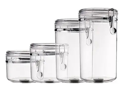 Bellemain Airtight Acrylic Canister Set, 4 PC - Clear