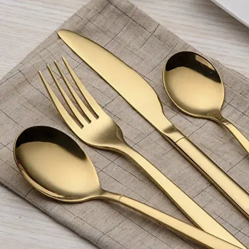 Berglander 20-Piece Titanium Gold Plated Stainless Steel Flatware Set