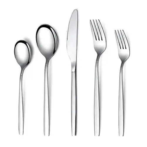 Berglander Flatware 20-Piece Stainless Steel Flatware Set - Silver