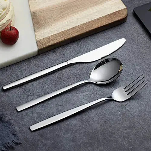 Berglander Flatware 20-Piece Stainless Steel Flatware Set - Silver