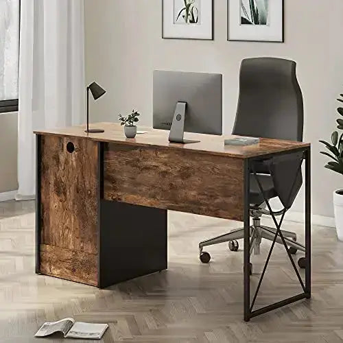 Bestier 55 in. Office Desk with Storage Drawers and Keyboard Tray