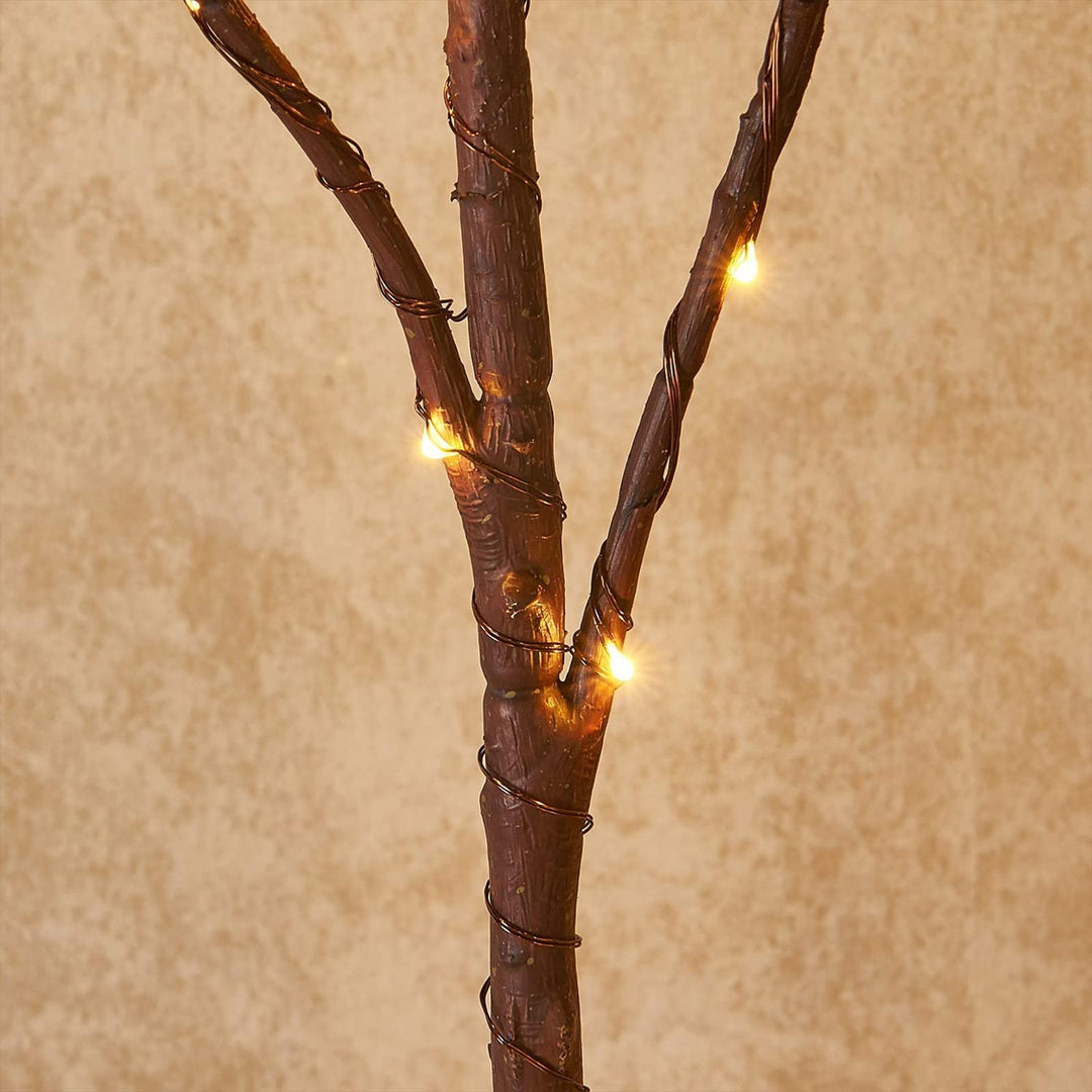 Birchlitland Lighted Brown Branches 32IN 100 LED with Timer Battery Operated, Artificial Tree Branch with Warm,Willow Branch Lights for Home Bedroom Fireplace Christmas Holiday Decoration 