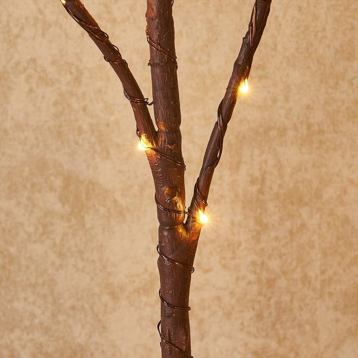 Birchlitland Lighted Brown Branches 32IN 100 LED with Timer Battery Operated, Artificial Tree Branch with Warm,Willow Branch Lights for Home Bedroom Fireplace Christmas Holiday Decoration 