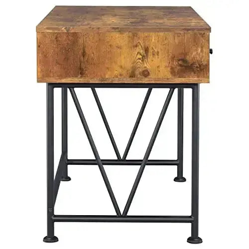 Coaster Home Furnishings Analiese Desk, 3 Drawers - Antique Nutmeg/Black Coaster Home Furnishings