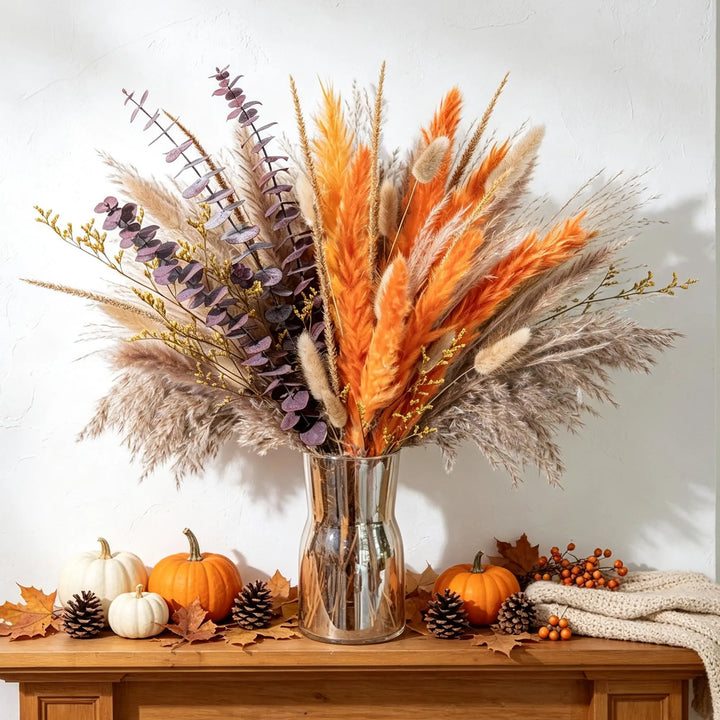 Boho Decor Pampas Grass and Eucalyptus Bouquet
