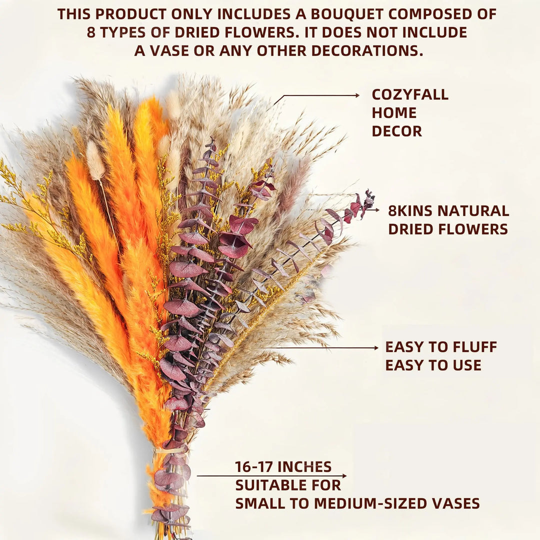 Boho Decor Pampas Grass and Eucalyptus Bouquet