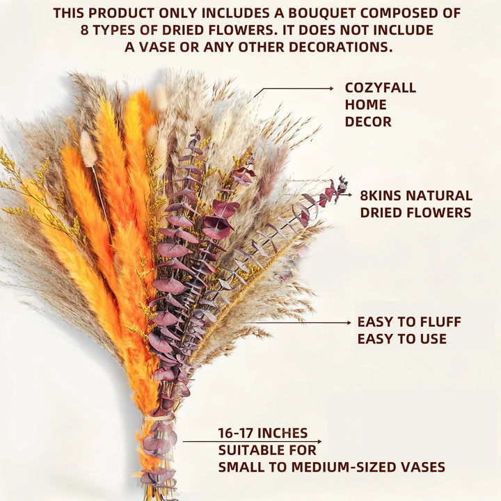 Boho Decor Pampas Grass and Eucalyptus Bouquet