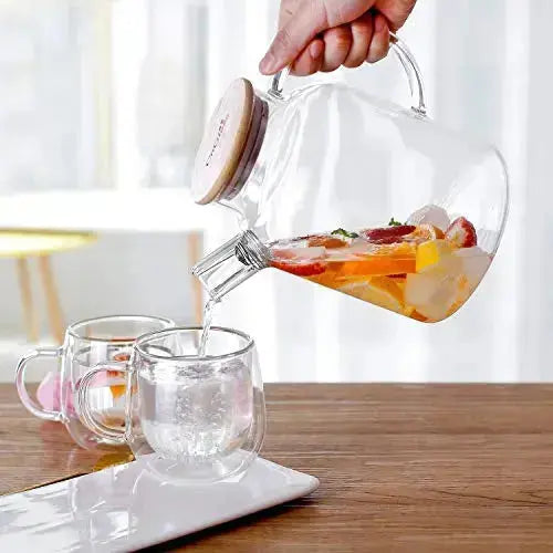 Borosilicate Glass Teapot with Removable Infuser - Clear