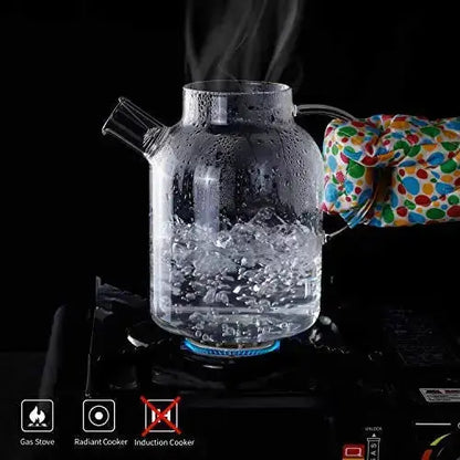 Borosilicate Glass Teapot with Removable Infuser - Clear