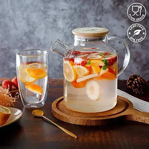 Borosilicate Glass Teapot with Removable Infuser - Clear