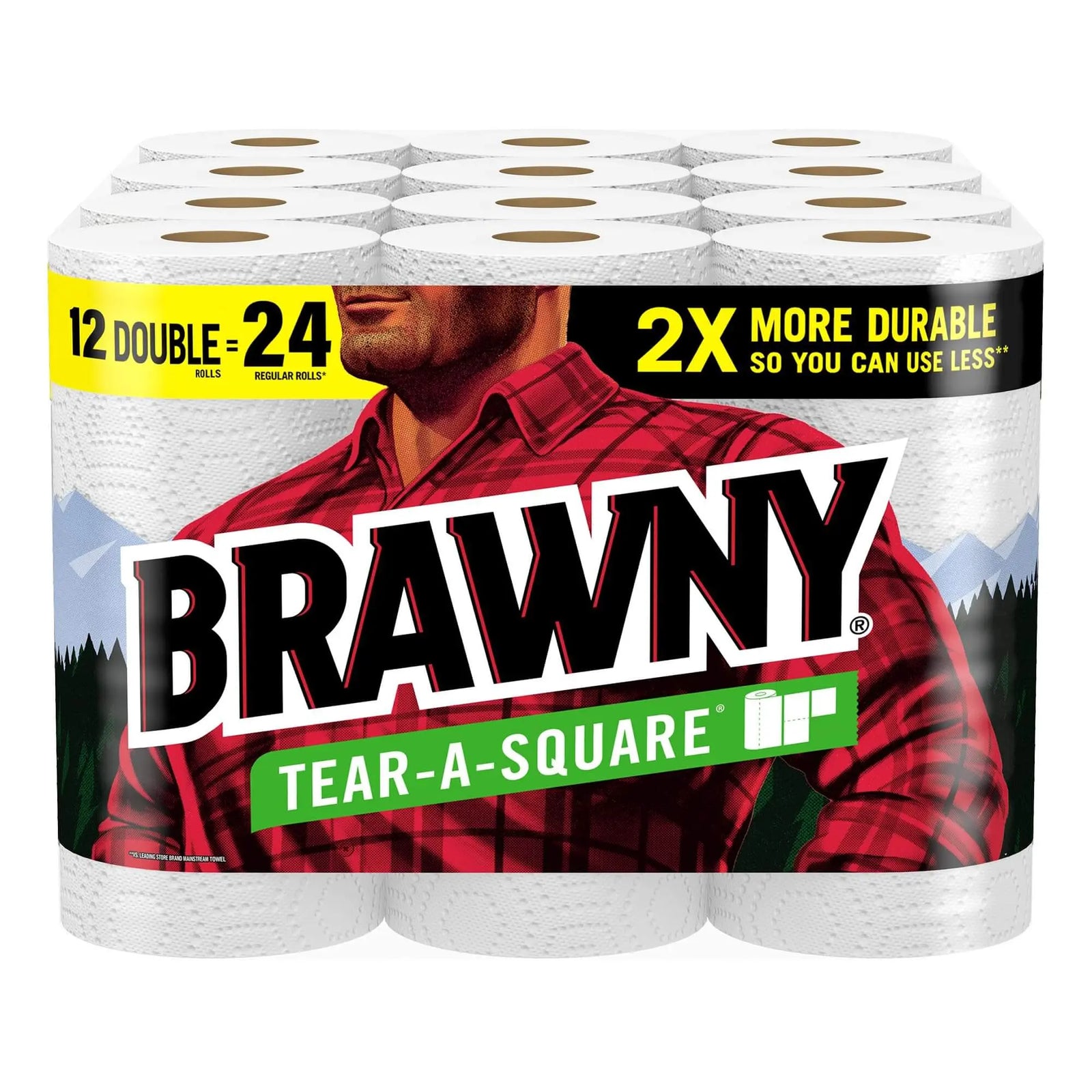 Brawny Paper Towels, 12 Double Rolls