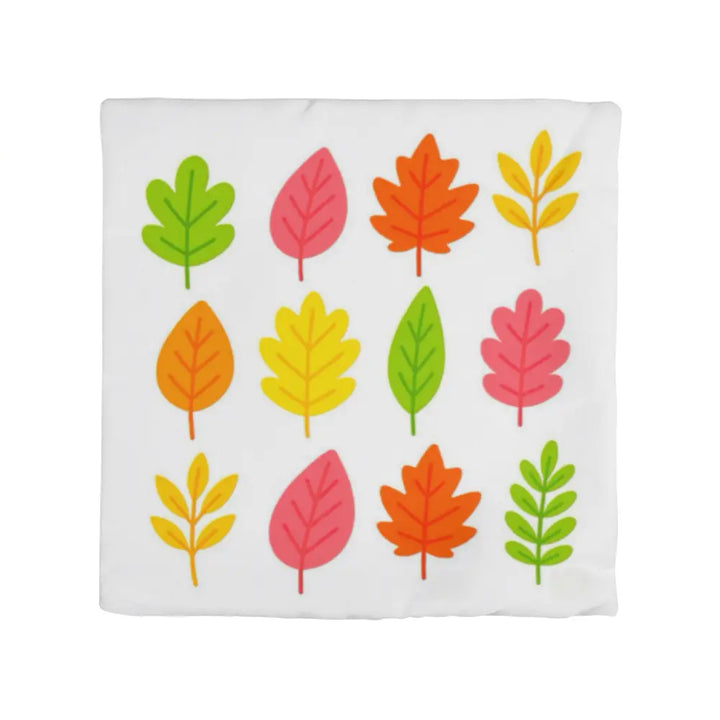 Bright Colorful Leaves Throw Pillow Cover - Multicolor 