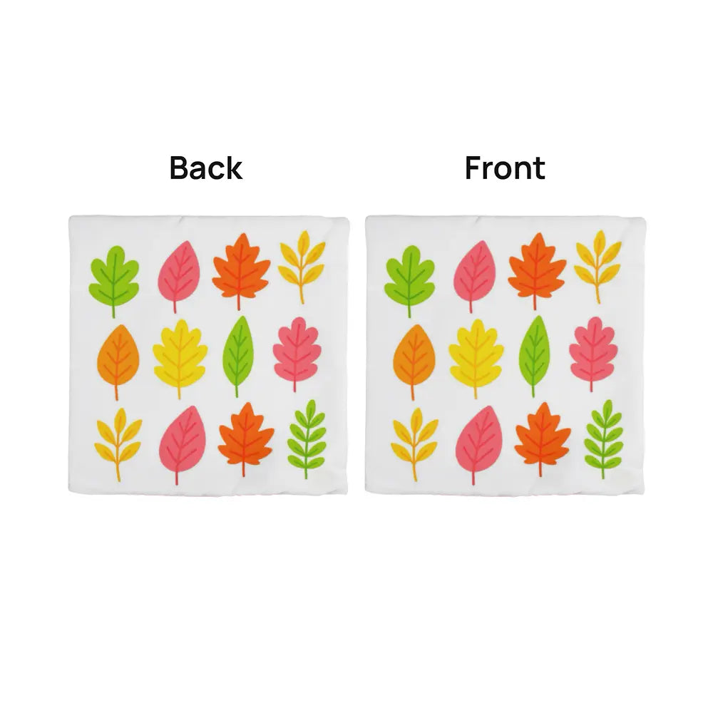 Bright Colorful Leaves Throw Pillow Cover - Multicolor 