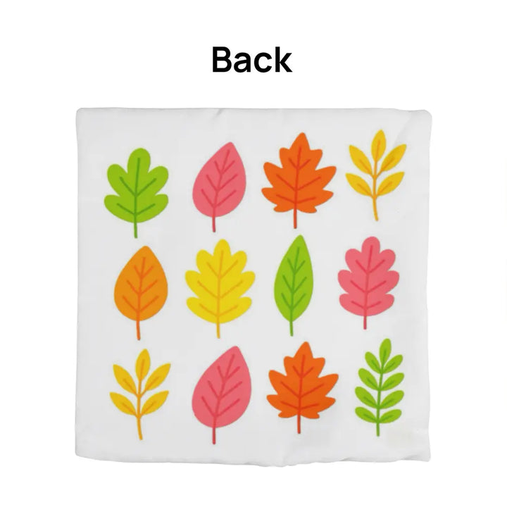 Bright Colorful Leaves Throw Pillow Cover - Multicolor 