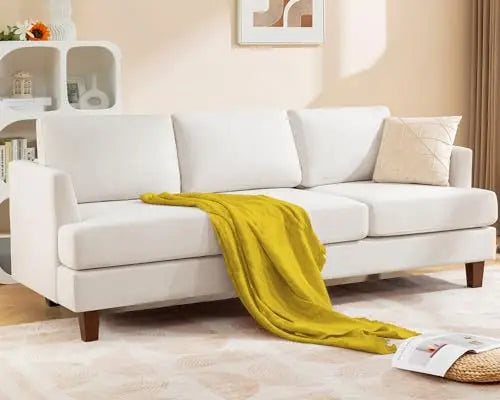 Busaurus Sofa, 3-Seater Couch, Deep Seats, 89", Modern - Beige
