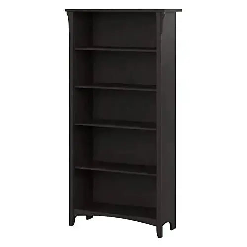 Bush Furniture Salinas 5 Shelf Bookcase - Vintage Black Bush Furniture