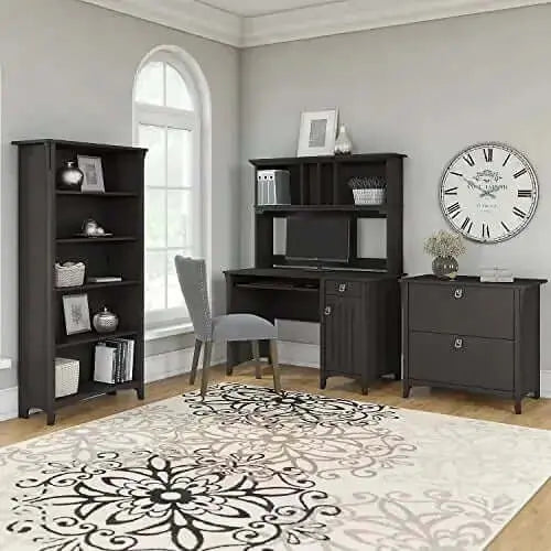 Bush Bookcases Bush Furniture Salinas Bookcase, Black
