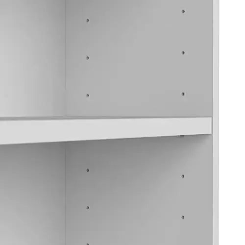 Bush Furniture Universal 5 Shelf Bookcase, Set of 2 - Pure White Bush Furniture