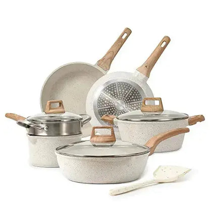 Carote Nonstick Induction Cookware Set, 11 Piece Kitchen Pots and