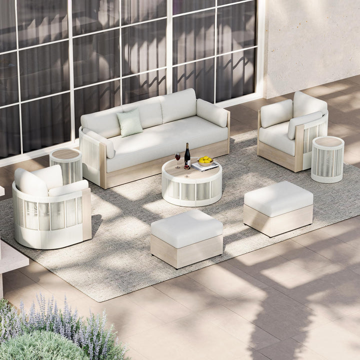 CHITA Outdoor Furniture Set 4 Piece, 5-Seats Patio Conversation Set 