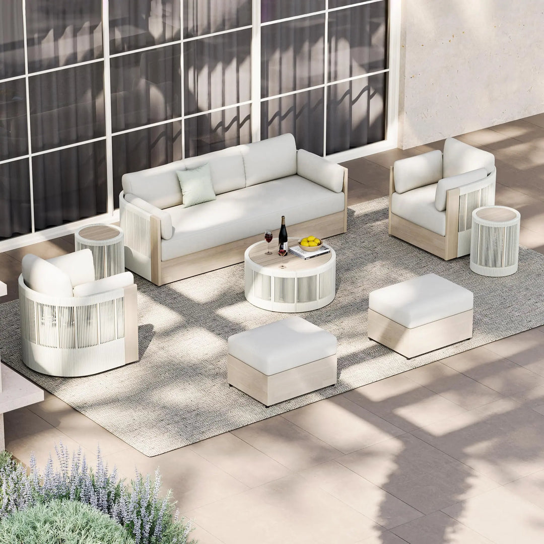 CHITA Outdoor Furniture Set 4 Piece, 5-Seats Patio Conversation Set 