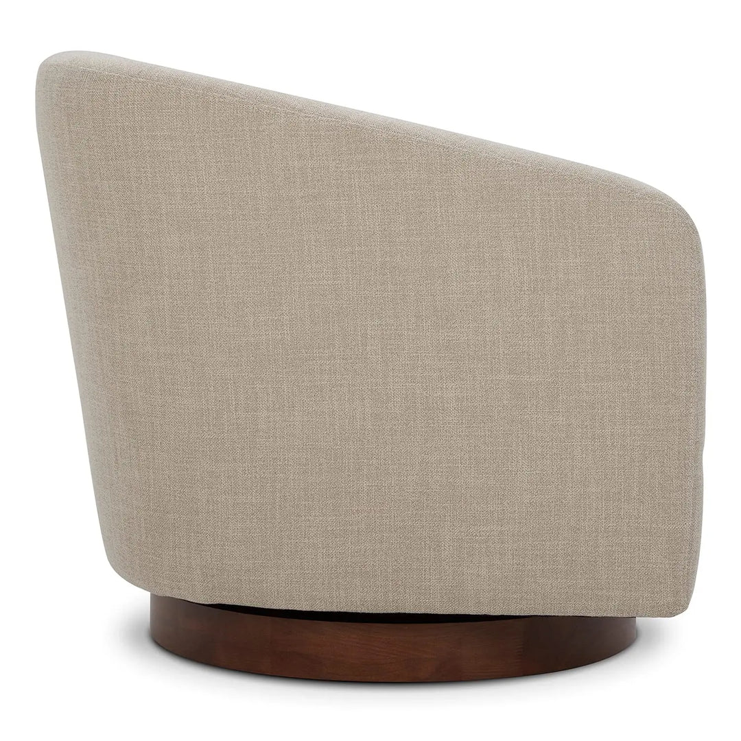 CHITA Swivel Accent Chair Set of 2, Wood Frame, Fully Assembled, Flax Beige