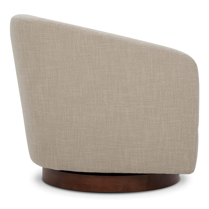 CHITA Swivel Accent Chair Set of 2, Wood Frame, Fully Assembled, Flax Beige 