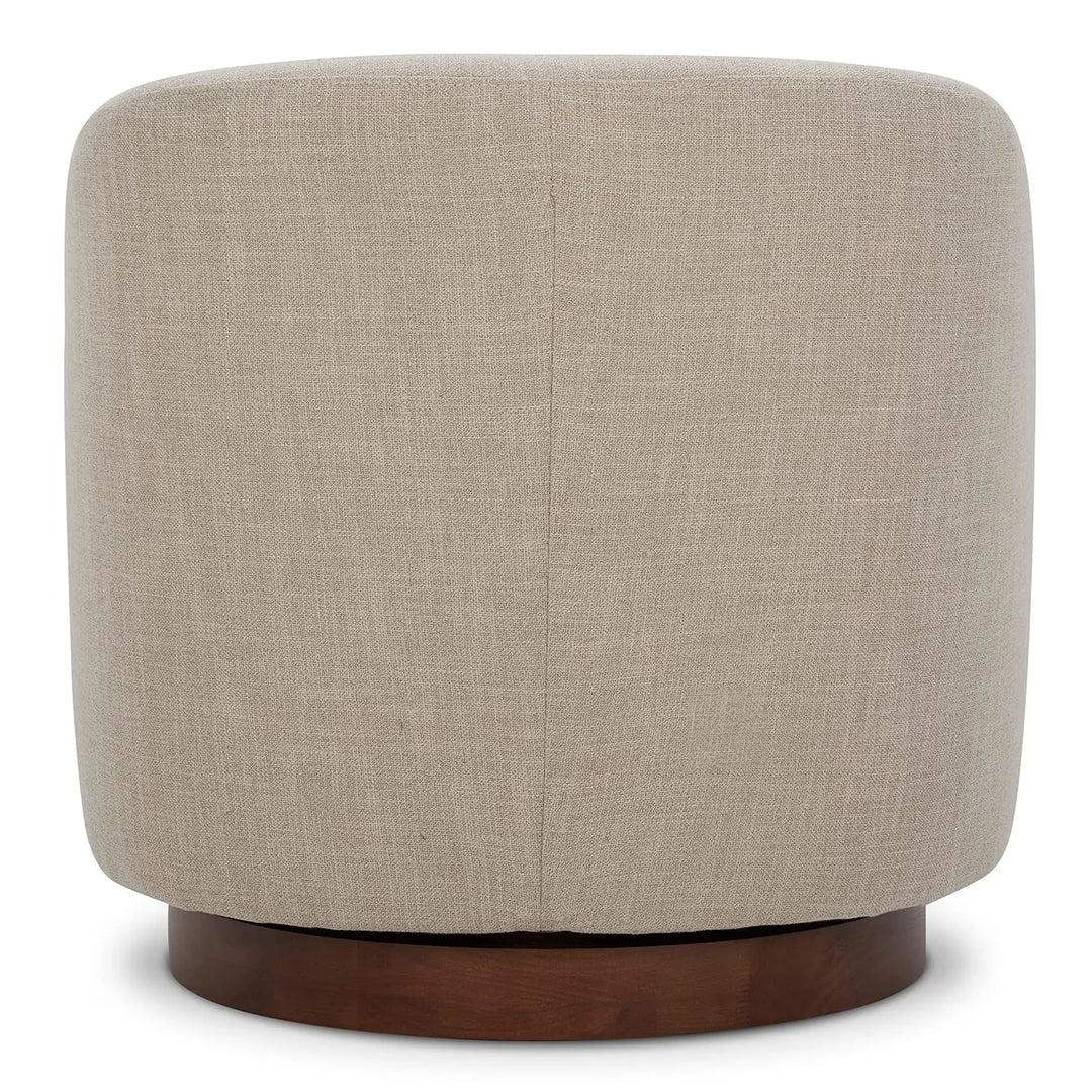 CHITA Swivel Accent Chair Set of 2, Wood Frame, Fully Assembled, Flax Beige