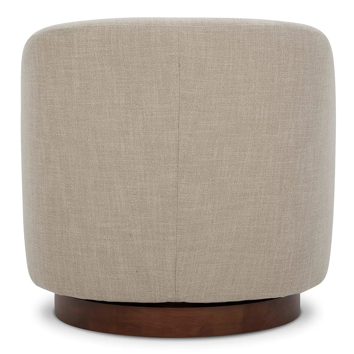 CHITA Swivel Accent Chair Set of 2, Wood Frame, Fully Assembled, Flax Beige