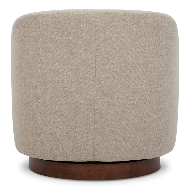 CHITA Swivel Accent Chair Set of 2, Wood Frame, Fully Assembled, Flax Beige 