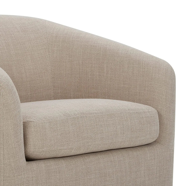CHITA Swivel Accent Chair Set of 2, Wood Frame, Fully Assembled, Flax Beige