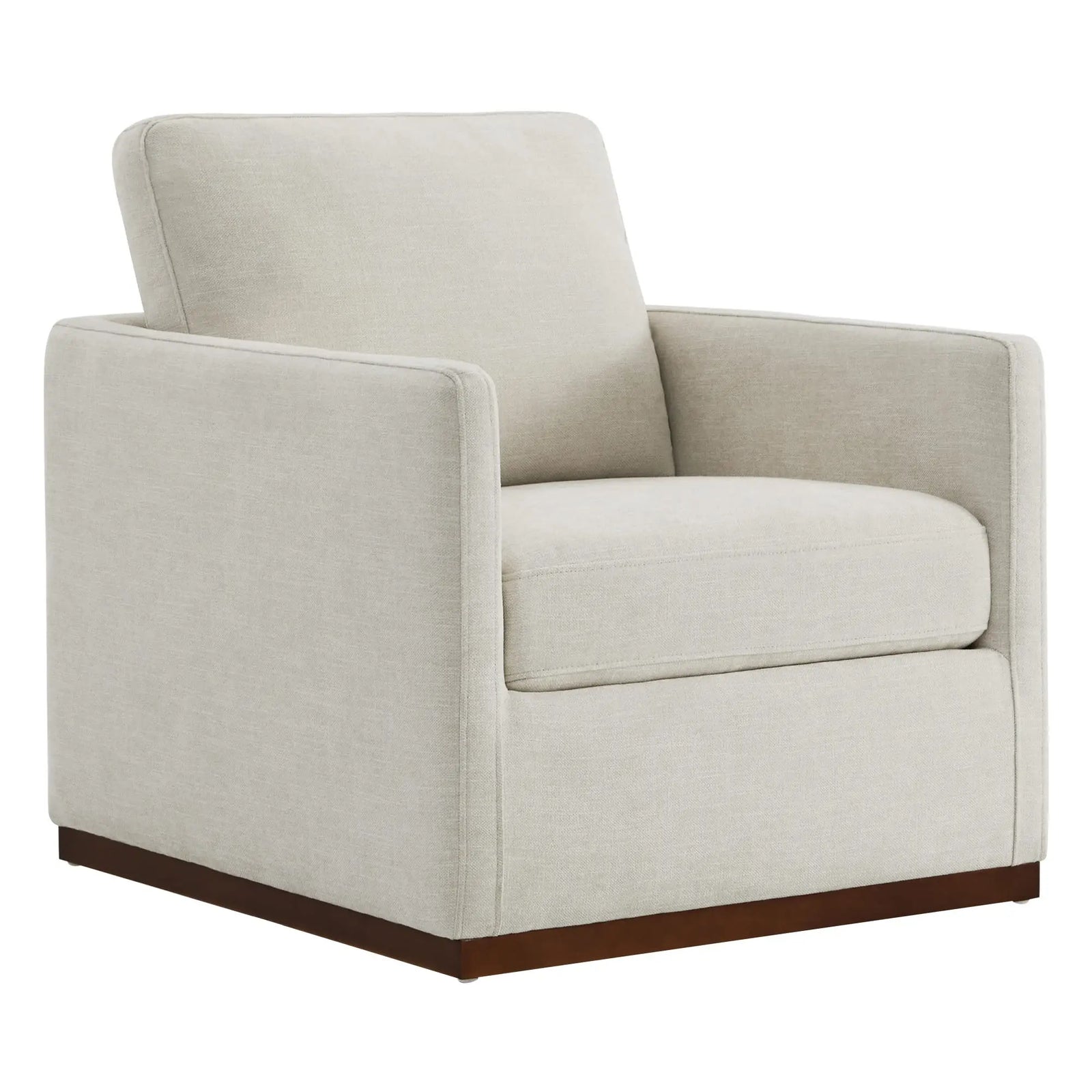 CHITA Swivel Accent Chair, FSC Certified, Modern Arm Chair - Linen 