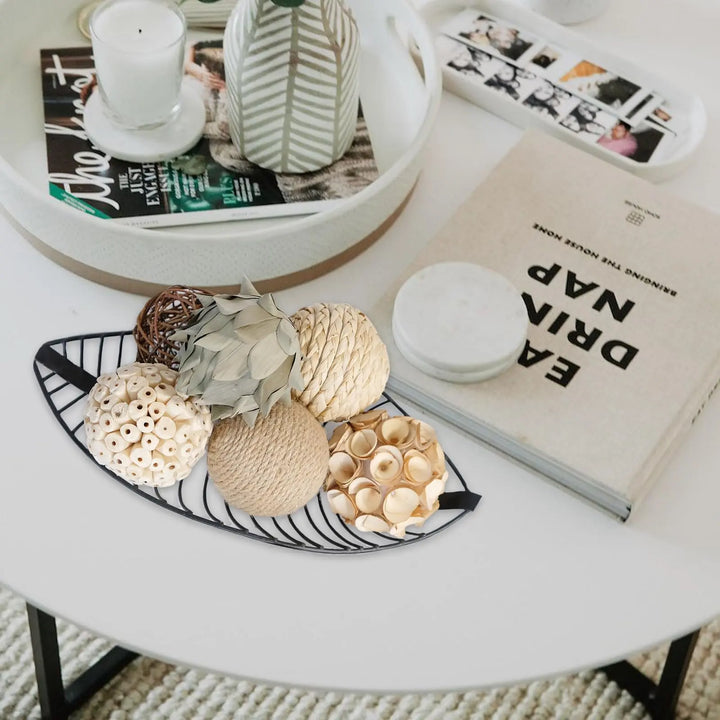 CIR OASES 6pcs 3.5inch Woven Wicker Rattan Balls Decorative Ball Twig Orbs Green Orbs Vase Bowl Filler for Tabletop Decor (Beige White)
