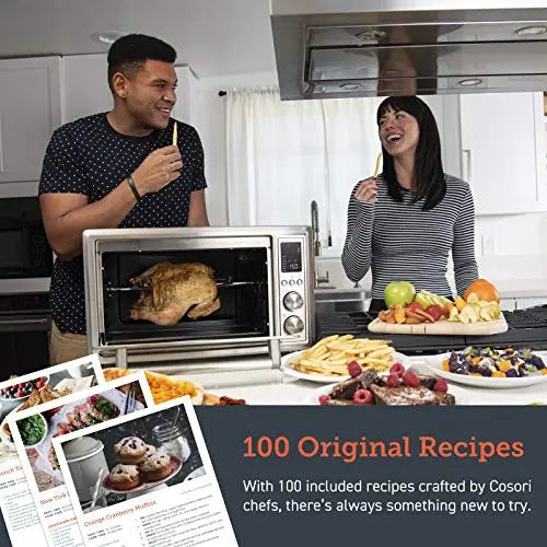 Countertop 32 Qt Smart Toaster Oven Air Fryer Combo 100 Recipes