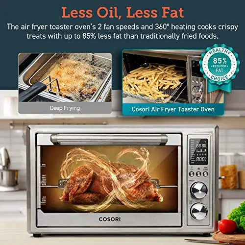 COSORI Air Fryer Toaster Oven Combo, 32 QT, 12 Functions - Silver COSORI