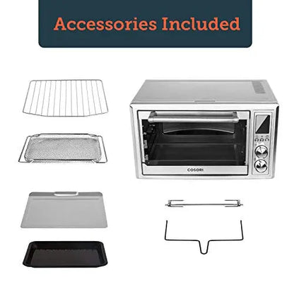 COSORI Air Fryer Toaster Oven Combo, 32 QT, 12 Functions - Silver COSORI