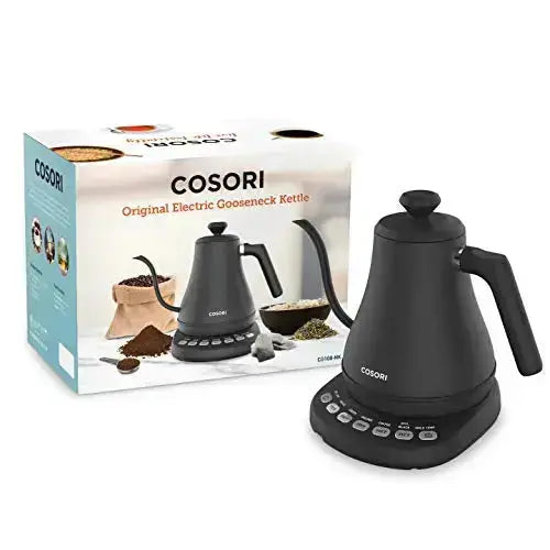 Electric Gooseneck Kettle 7 Variable Presets Pour over Tea Pot Stainless  Steel