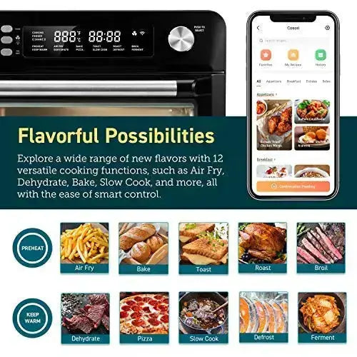 COSORI CS100-AO 12 Functions Air Fryer Toaster Oven Combo, 26.4QT - Black