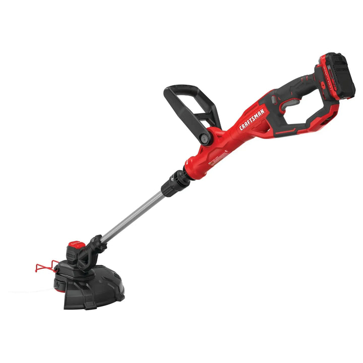CRAFTSMAN V20 Weed Wacker Cordless String Trimmer and Edger, Weed Eater Includes 2.0 Ah Battery and Charger, Lightweight, Extended Runtime, 2 Speed (CMCST900D1) 