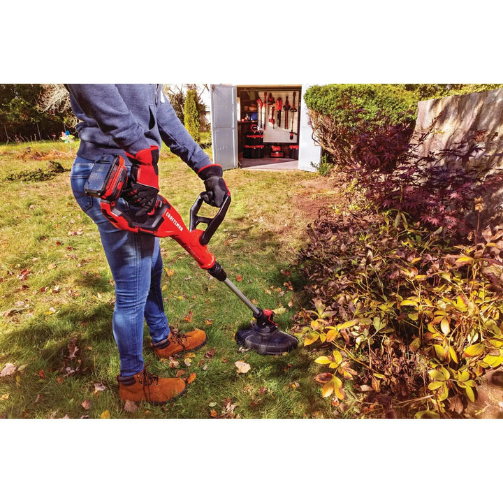 CRAFTSMAN V20 Weed Wacker Cordless String Trimmer and Edger, Weed Eater Includes 2.0 Ah Battery and Charger, Lightweight, Extended Runtime, 2 Speed (CMCST900D1) 