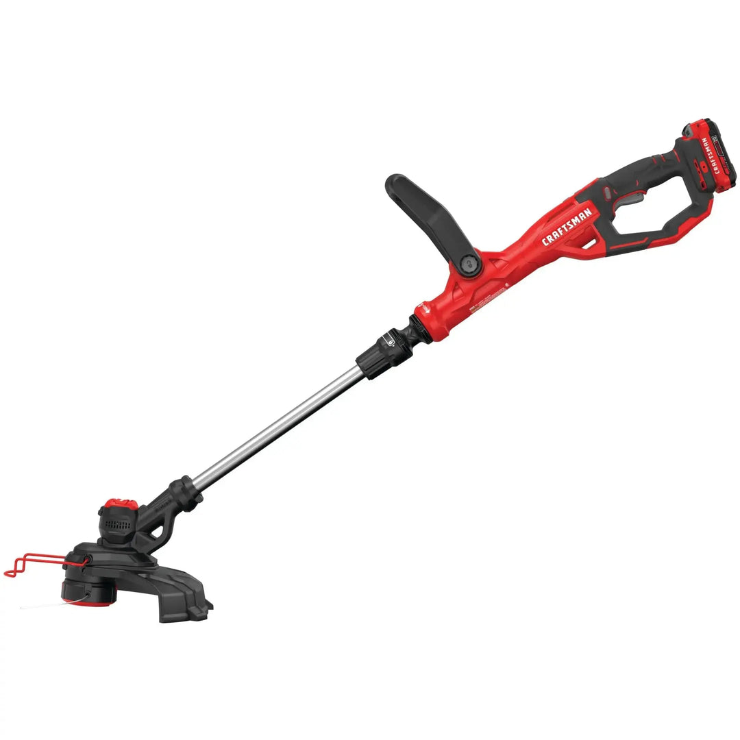 CRAFTSMAN V20 Weed Wacker Cordless String Trimmer and Edger, Weed Eater Includes 2.0 Ah Battery and Charger, Lightweight, Extended Runtime, 2 Speed (CMCST900D1) 