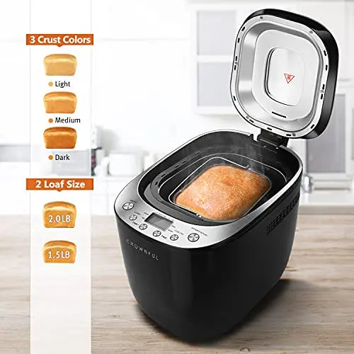 KITCHENARM 19-in-1 Automatic Bread Machine with Recipes - Beginner