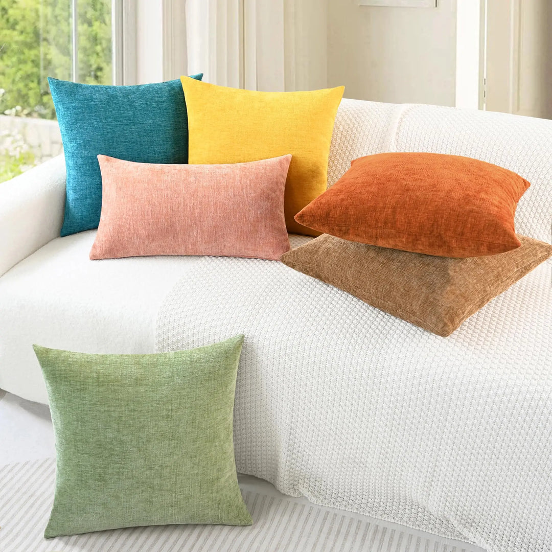 CaliTime Fall Decorative Throw Pillow Covers 18 X 18 Inches Burnt Orange