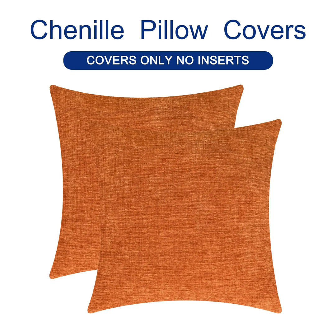 CaliTime Fall Decorative Throw Pillow Covers 18 X 18 Inches Burnt Orange