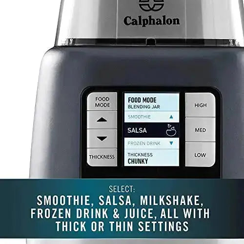 Calphalon Blender BPA-Free Tritan Jar and Portable Blender Bottle - Dark Stainless Steel