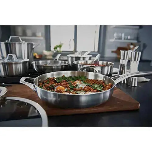 Calphalon Cookware Set | Stainless Steel Premier Pots and Pans, 11-Piece Set