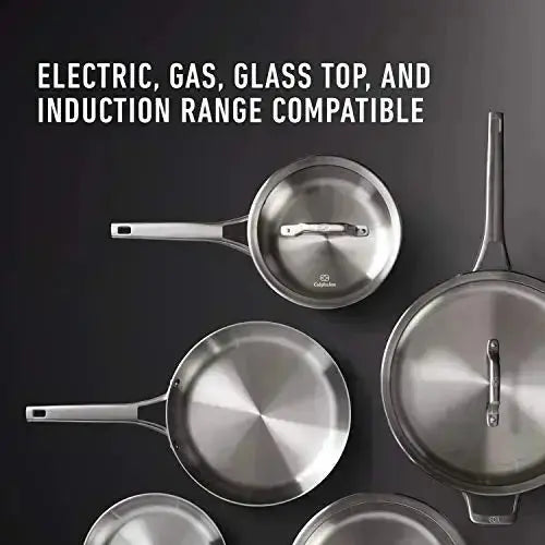 Calphalon Cookware Set | Stainless Steel Premier Pots and Pans, 11-Piece Set