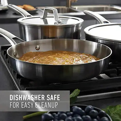 Calphalon Cookware Set | Stainless Steel Premier Pots and Pans, 11-Piece Set