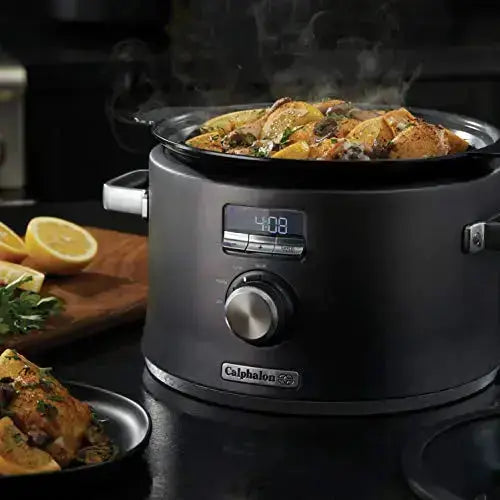 Calphalon Slow Cooker, Digital Sauté - Dark Stainless Steel